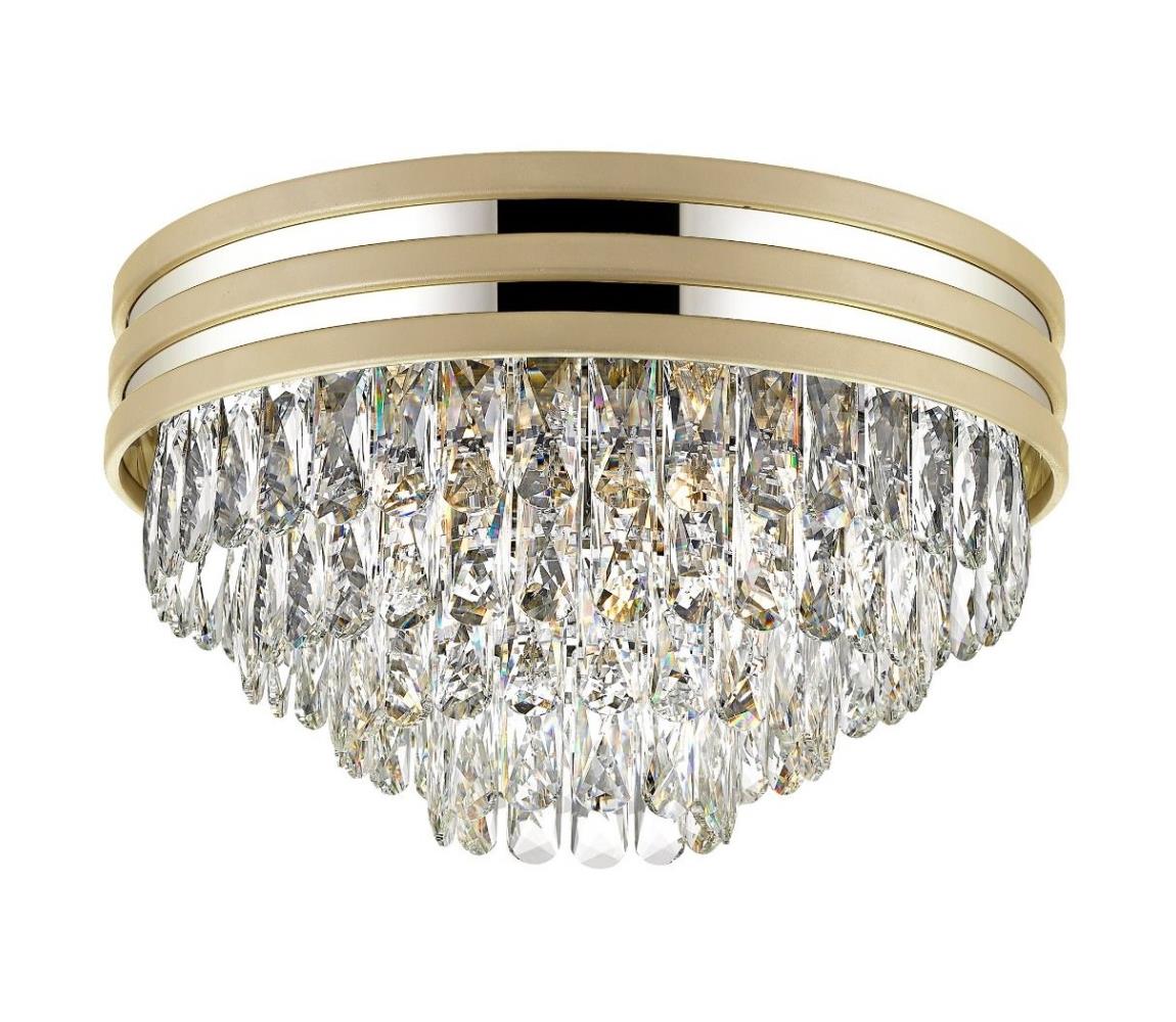 Brilagi LED Krištáľové stropné svietidlo VELURE 5xE14/40W/230V zlatá