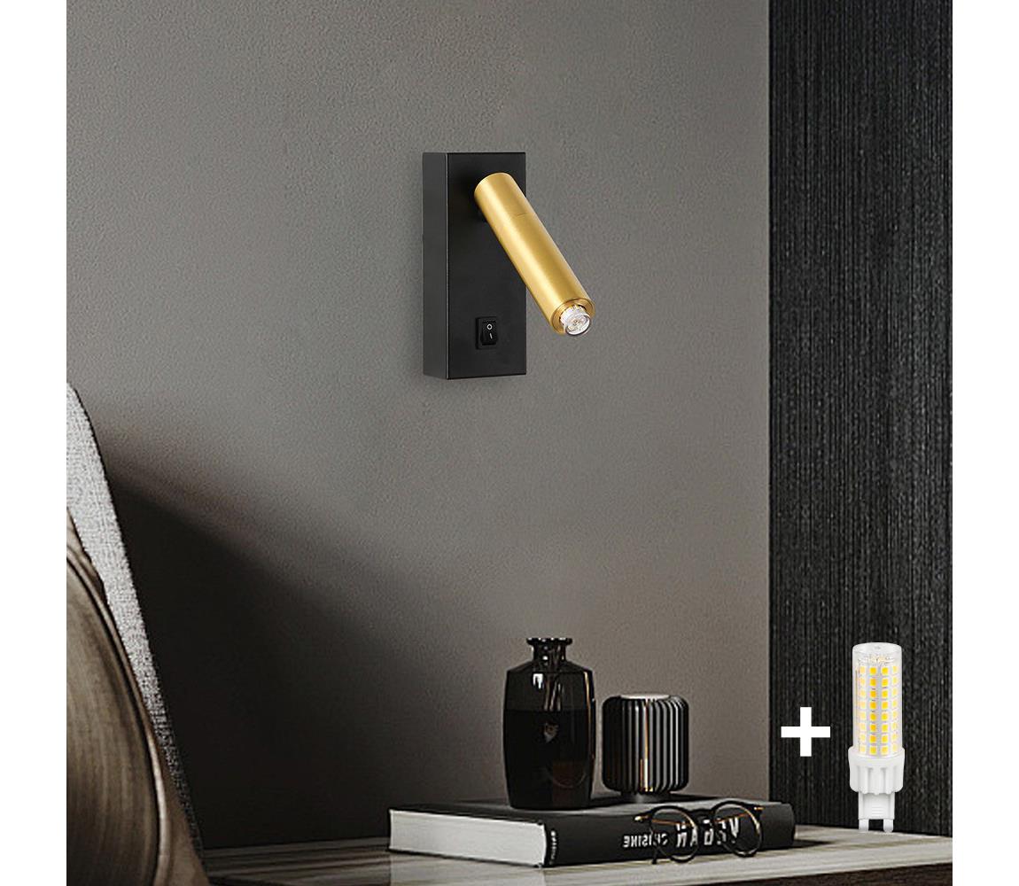 Brilagi LED Nástenné bodové svietidlo MAYA 1xG9/4W/230V čierna/zlatá