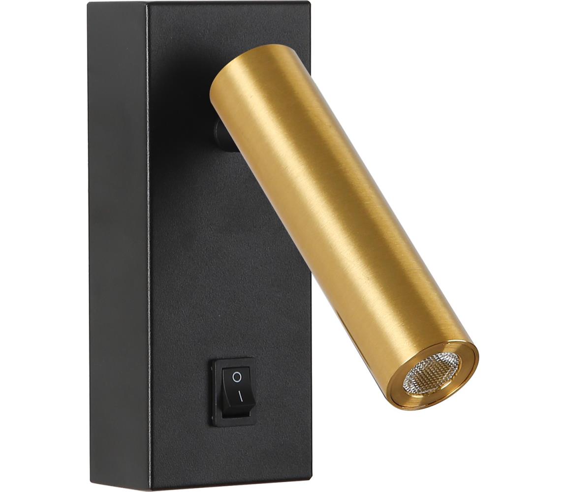 Brilagi LED Nástenné bodové svietidlo MAYA LED/3W/230V 4000K čierna/zlatá