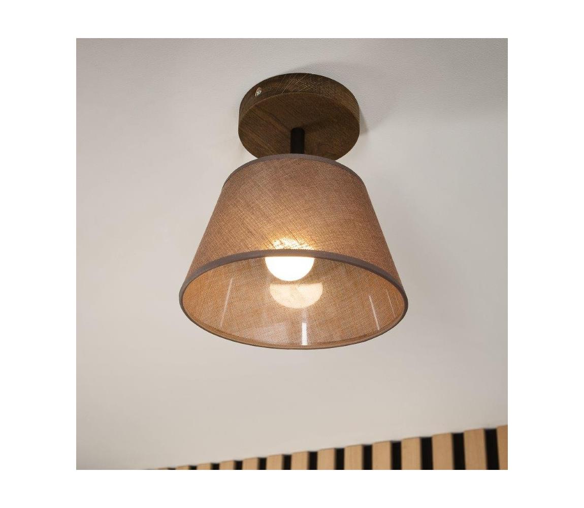 Brilagi LED  Prisadený luster ANTHONY 1xE14/60W/230V dub orech/hnedá 8590828610540