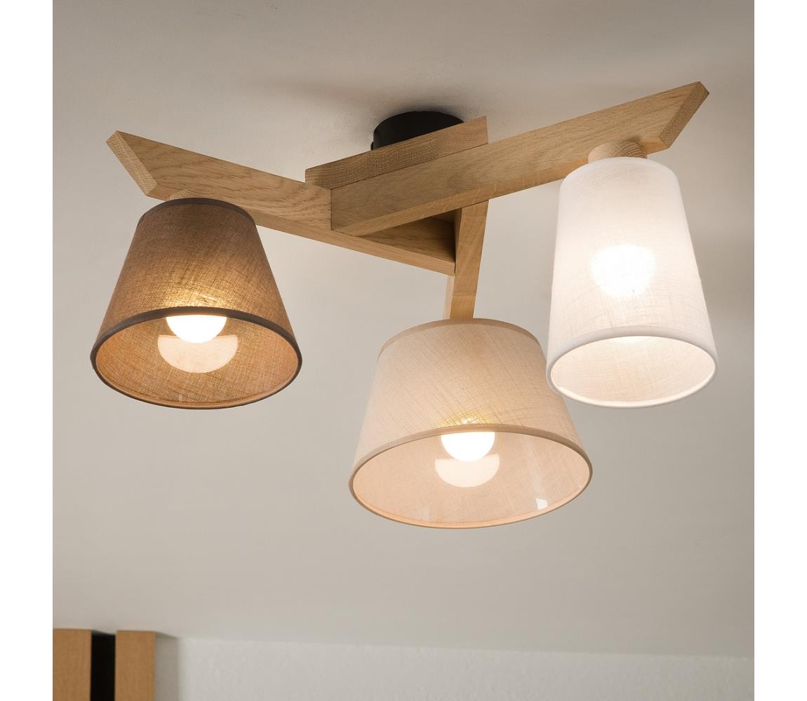 Brilagi LED  Prisadený luster ANTHONY 3xE14/40W/230V dub 8590828610687