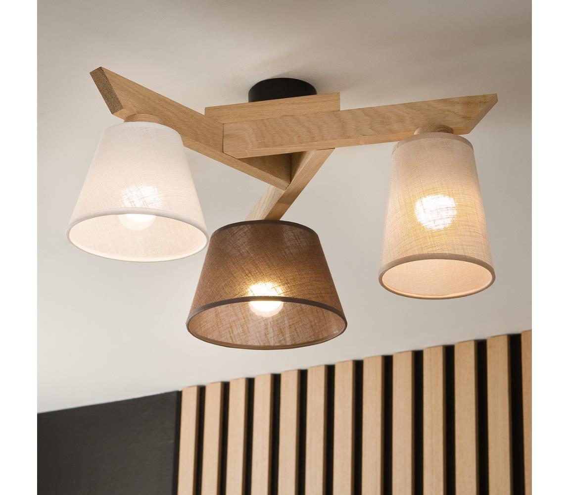 Brilagi LED  Prisadený luster ANTHONY 3xE14/40W/230V dub 8590828610700