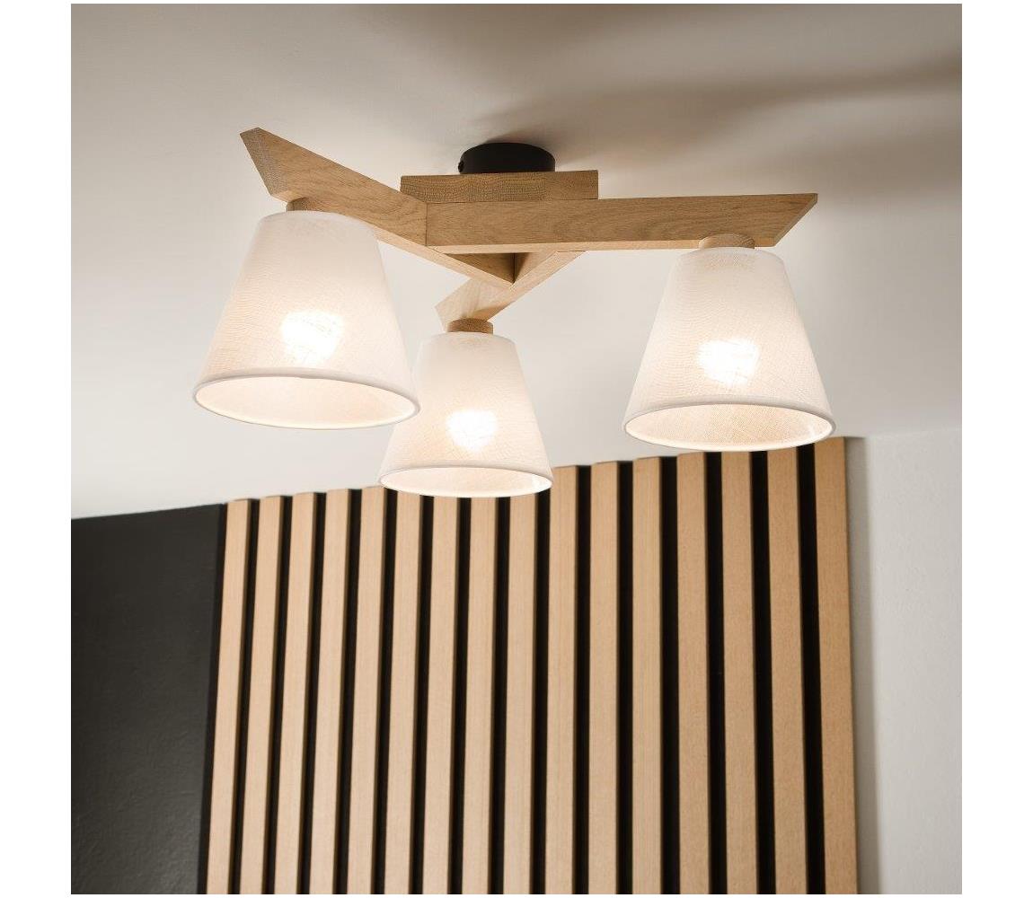 Brilagi LED  Prisadený luster ANTHONY 3xE14/40W/230V dub/biela 8590828610601