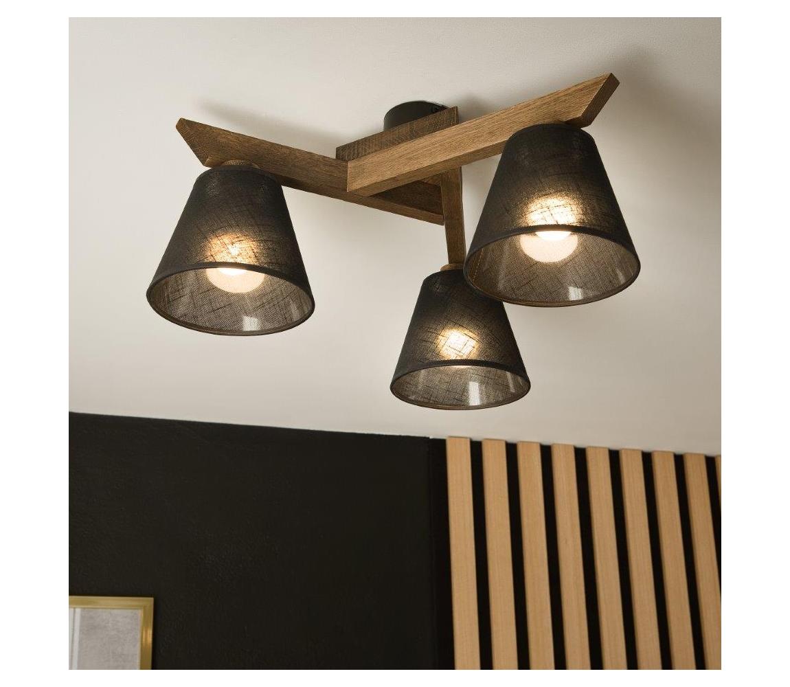 Brilagi LED  Prisadený luster ANTHONY 3xE14/40W/230V dub orech/čierna 8590828610670