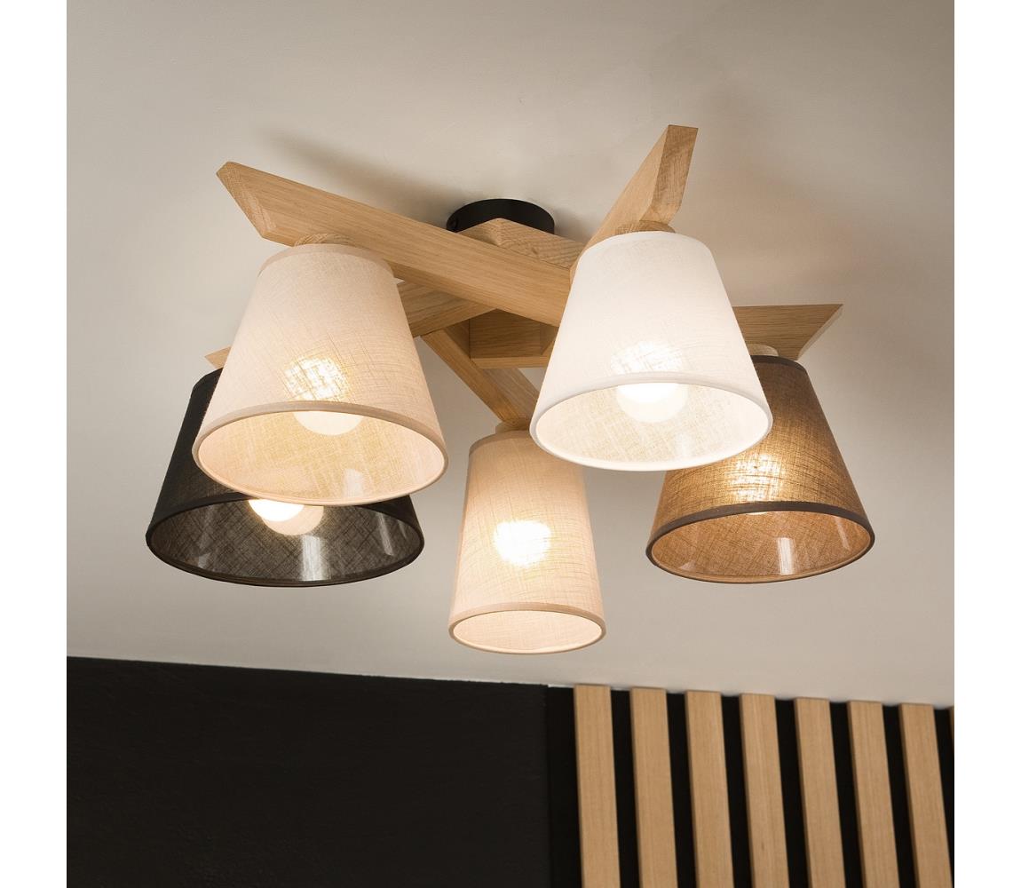 Brilagi LED  Prisadený luster ANTHONY 5xE14/40W/230V dub 8590828610823