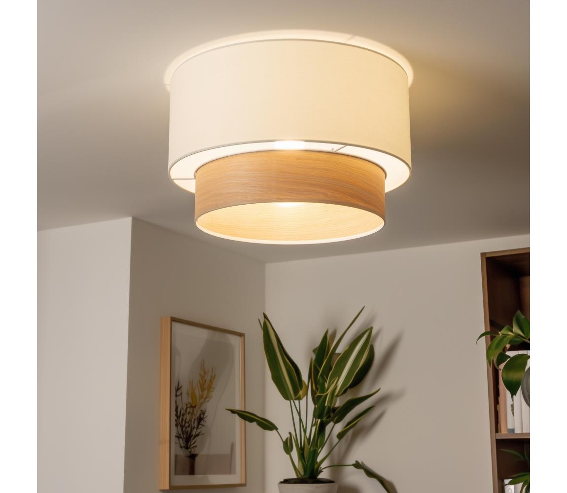 Brilagi LED prisadený luster CERIA 1xE27/40W/230V pr. 50 cm biela/bežová EG300175+EG781089