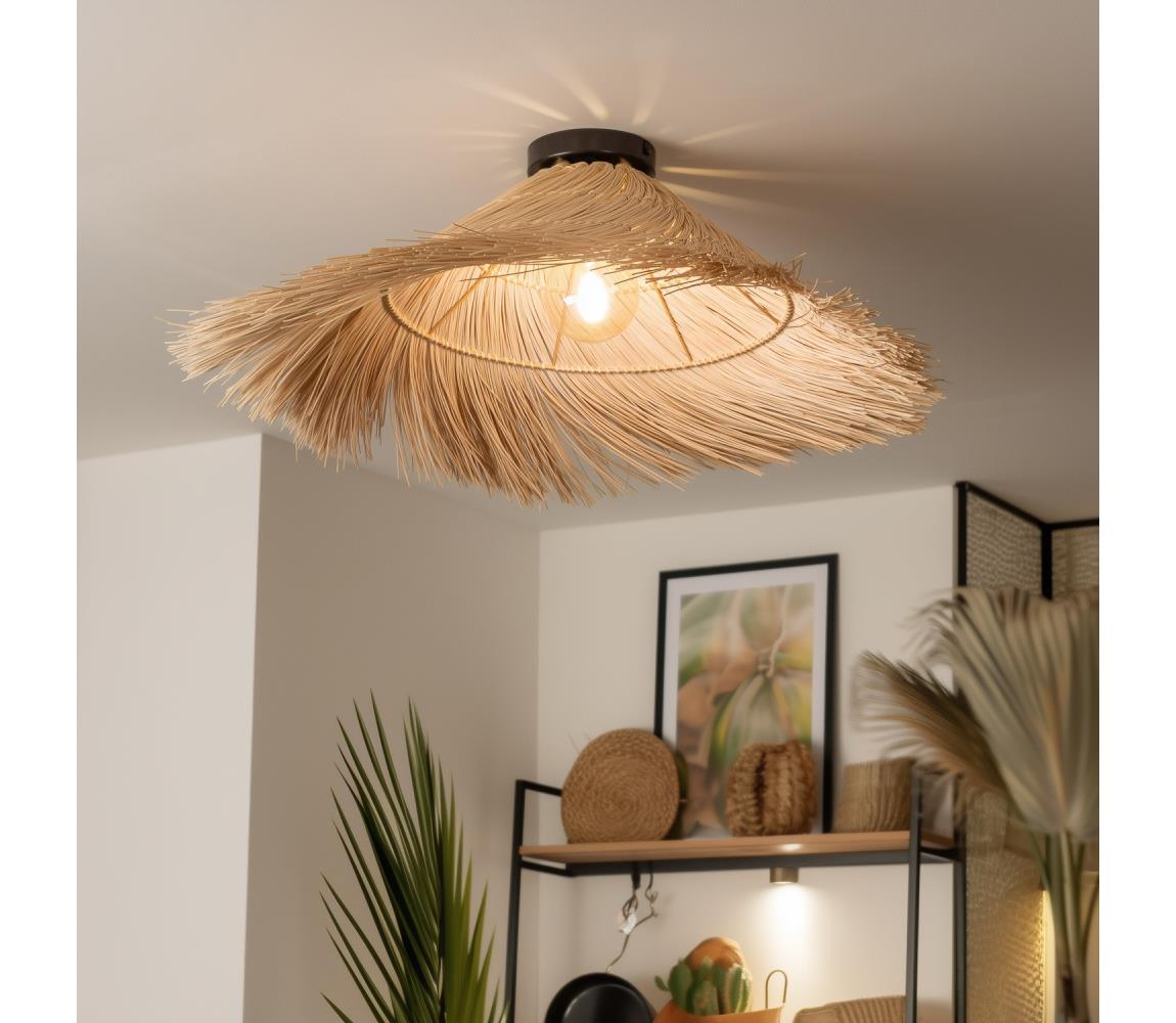 Brilagi LED prisadený luster CERIA BOHO 1xE27/40W/230V pr. 100 cm ratan EG300175+EG781137