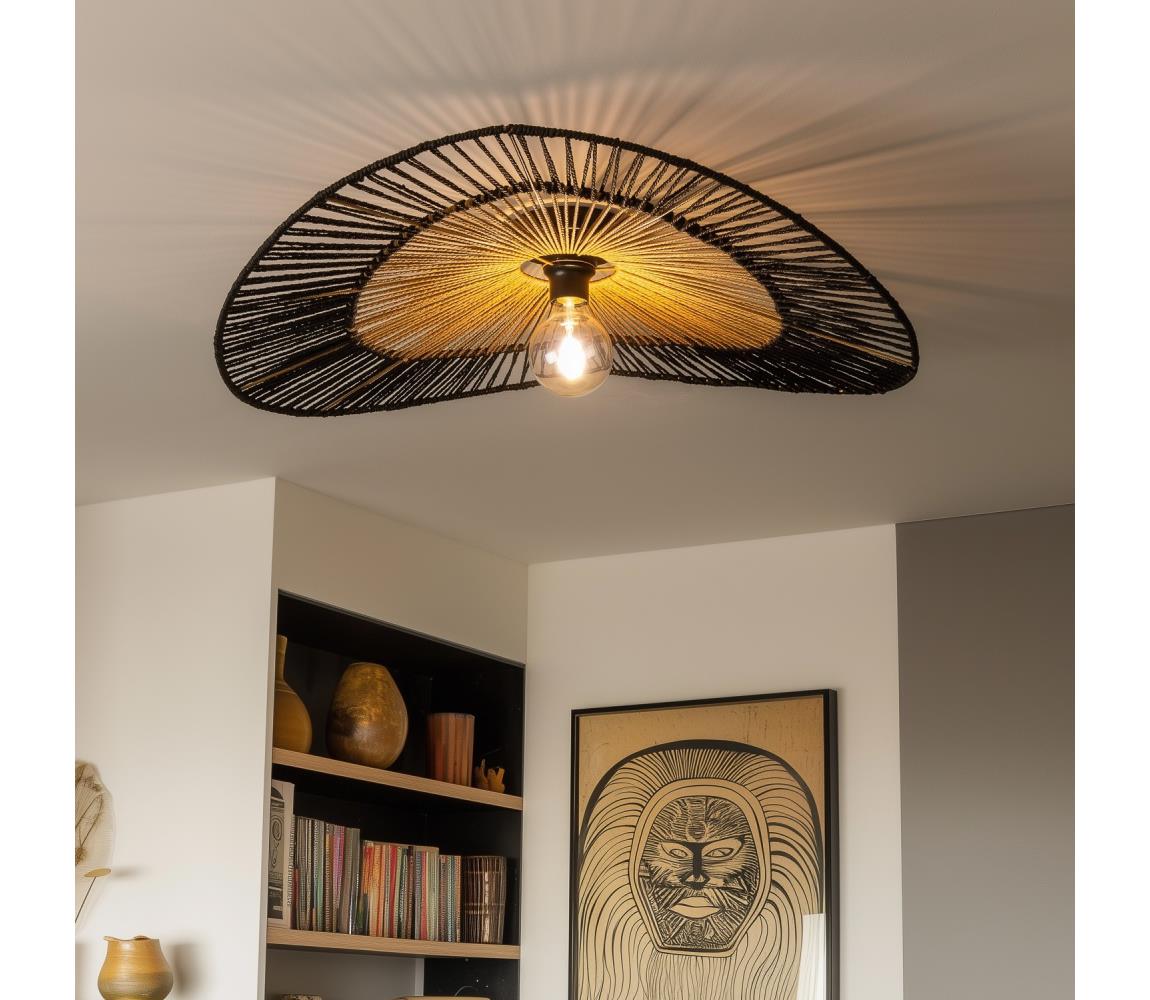 Brilagi LED Prisadený luster CERIA BOHO 1xE27/40W/230V pr. 80 cm čierna/hnedá EG300175+EG781093