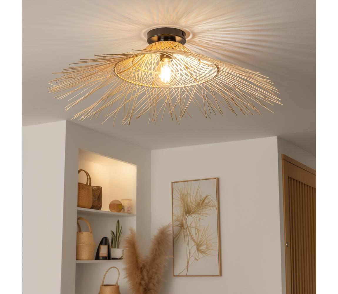 Brilagi LED prisadený luster CERIA BOHO 1xE27/40W/230V priemer 100 cm bambus EG300175+EG781125