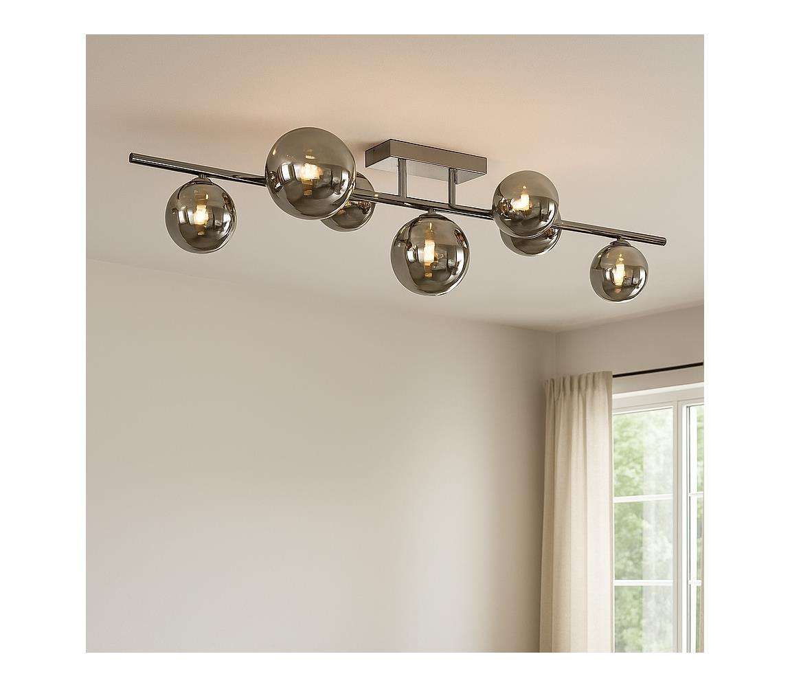 Brilagi LED Prisadený luster MILLA 7xG9/3W/230V lesklý chróm/dymová 7010-7CS