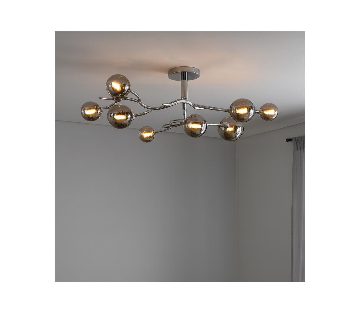 Brilagi LED Prisadený luster MISTEL 9xG9/3W/230V lesklý chróm/dymová 3009-9CS