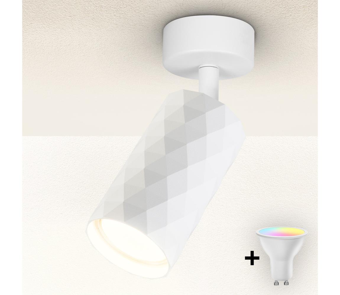 Brilagi LED RGBW stmievateľné bodové svietidlo SELE DIAMANT 1xGU10/6,5W/230V Wi-Fi biele BG2851+AI0414