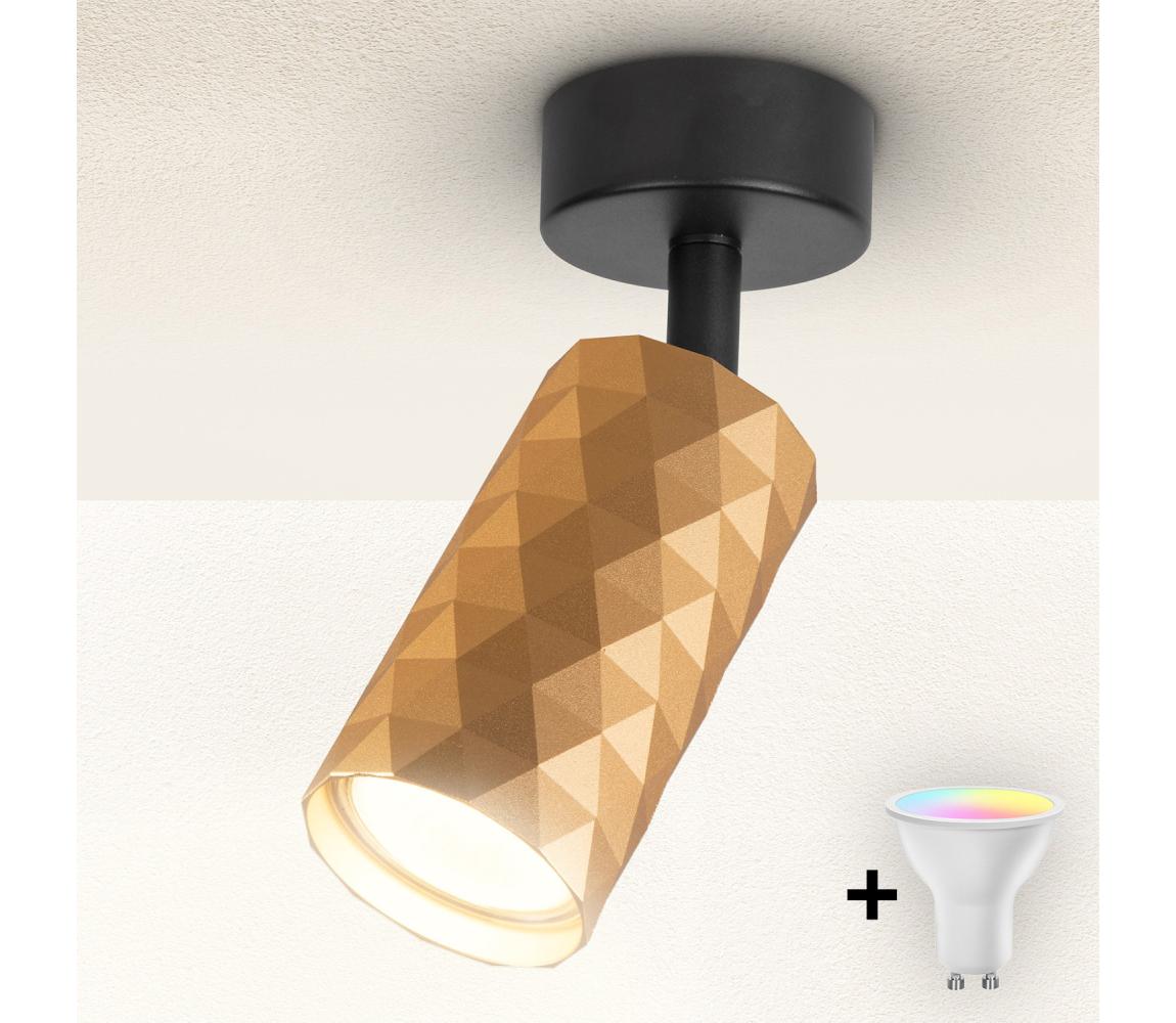 Brilagi LED RGBW stmievateľné bodové svietidlo SELE DIAMANT 1xGU10/6,5W/230V Wi-Fi zlaté BG2852+AI0414