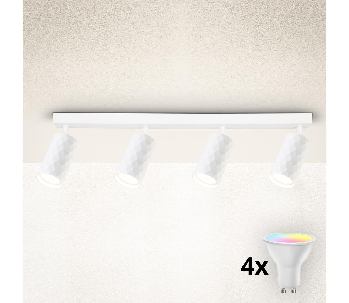 Brilagi LED RGBW stmievateľné bodové svietidlo SELE DIAMANT 4xGU10/6,5W/230V Wi-Fi biela BG2859+2xAI2296