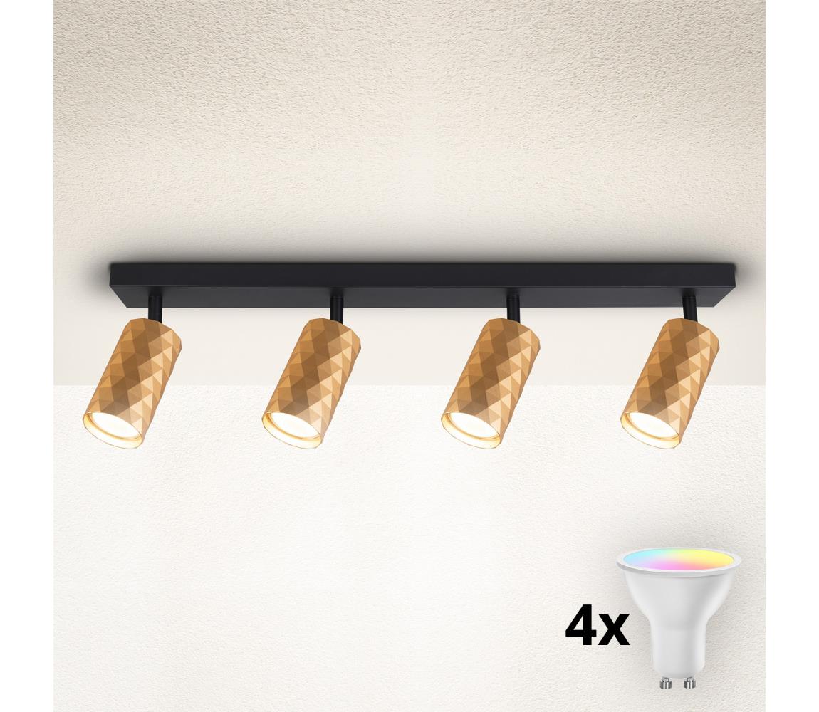 Brilagi LED RGBW stmievateľné bodové svietidlo SELE DIAMANT 4xGU10/6,5W/230V Wi‑Fi zlaté BG2860+2xAI2296