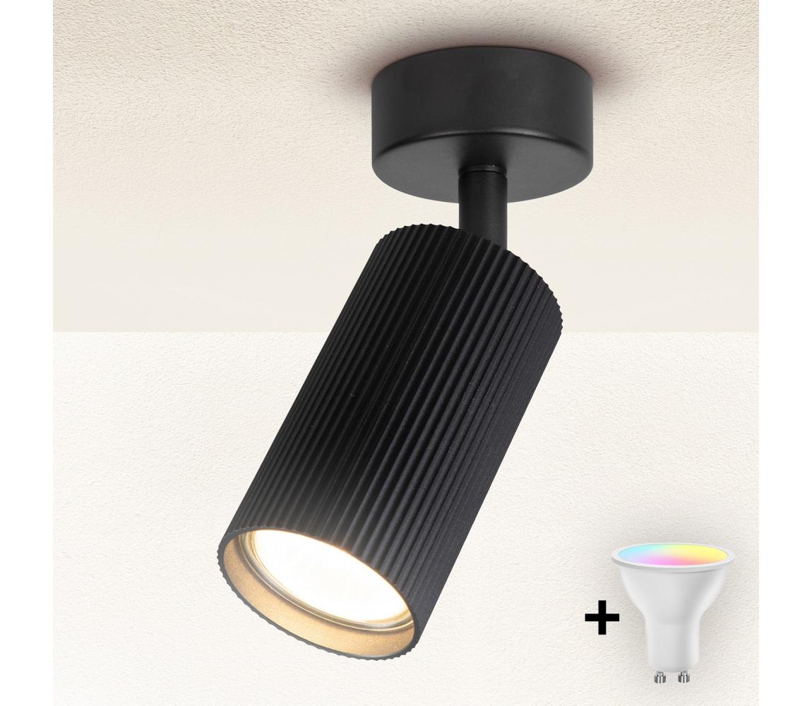 Brilagi LED RGBW stmievateľné bodové svietidlo SELE MODERN 1xGU10/6,5W/230V Wi-Fi čierne BG2863+AI0414