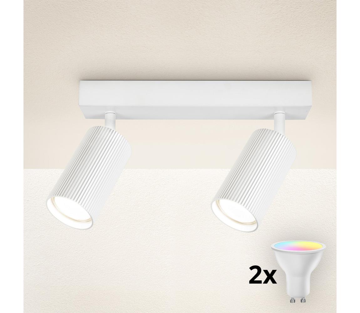 Brilagi LED RGBW stmievateľné bodové svietidlo SELE MODERN 2xGU10/6,5W/230V Wi-Fi biela BG2867+AI2296