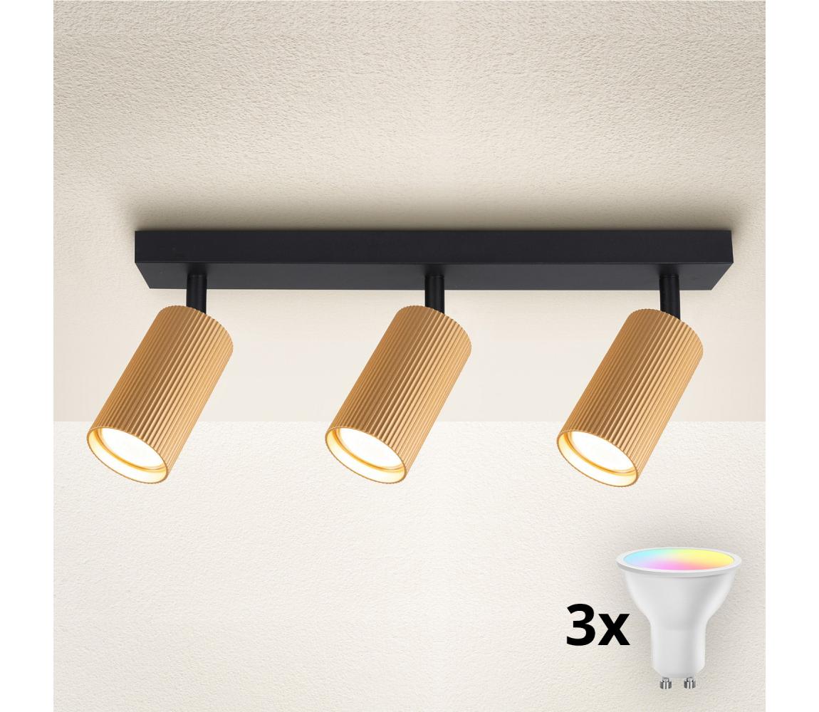 Brilagi LED RGBW stmievateľné bodové svietidlo SELE MODERN 3xGU10/6,5W/230V Wi-Fi zlaté BG2870+3xAI0414