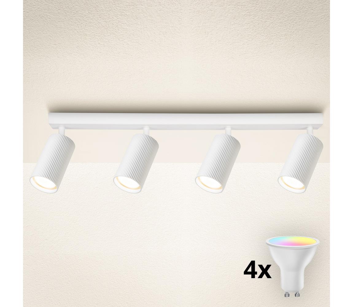 Brilagi LED RGBW stmievateľné bodové svietidlo SELE MODERN 4xGU10/6,5W/230V Wi-Fi biela BG2872+2xAI2296