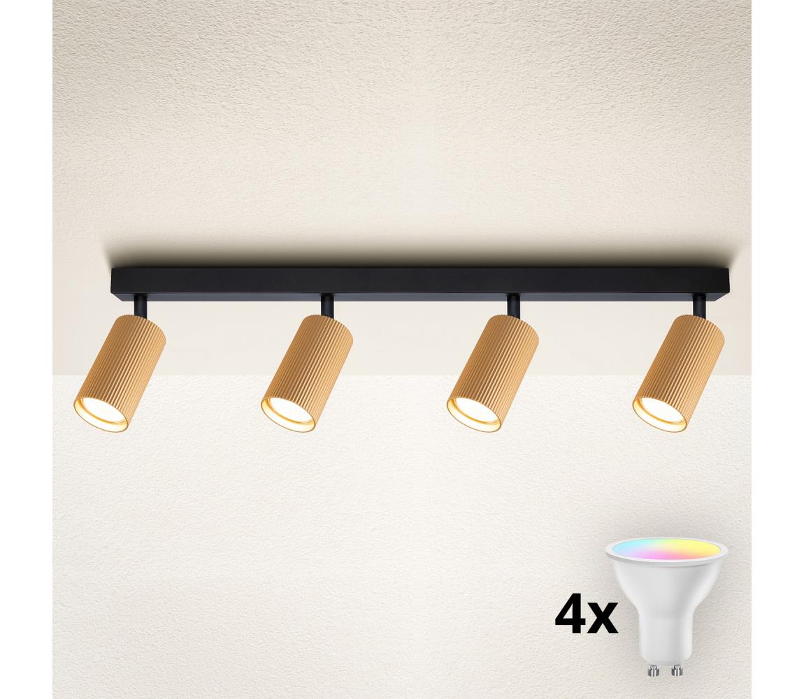 Brilagi LED RGBW stmievateľné bodové svietidlo SELE MODERN 4xGU10/6,5W/230V Wi-Fi zlaté BG2873+2xAI2296