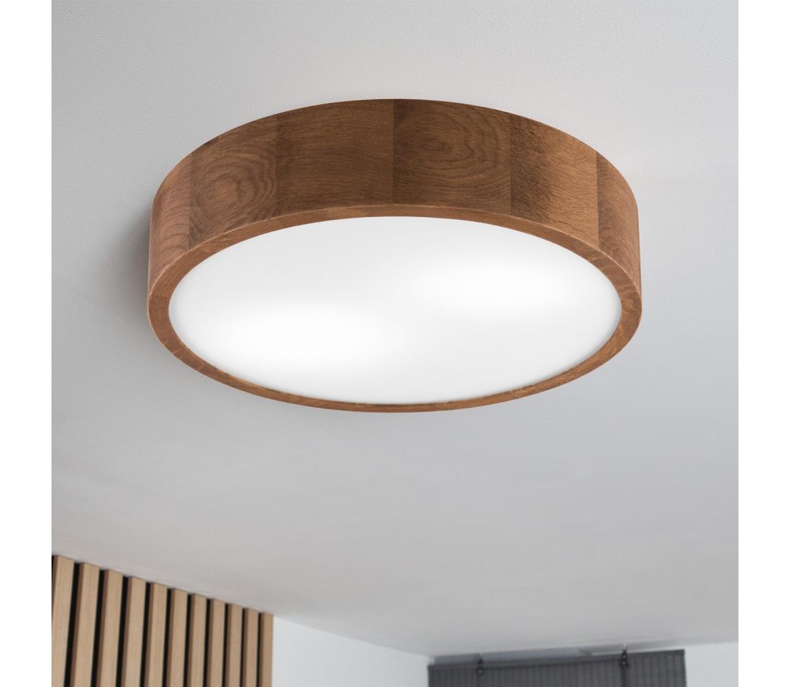 Brilagi LED RGBW stmievateľné stropné svietidlo CARVALHO 2xE27/15W/230V Wi-Fi dub pr. 37,5 BG0846+2xAI1798