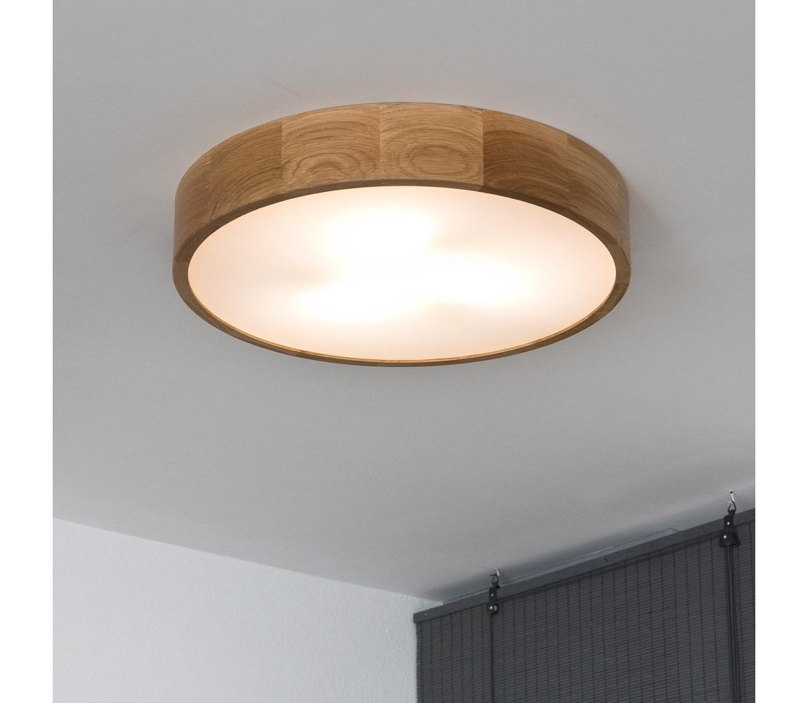 Brilagi LED RGBW stmievateľné stropné svietidlo CARVALHO 3xE27/15W/230V Wi-Fi dub, priemer 47,5 BG0738+3xAI1798