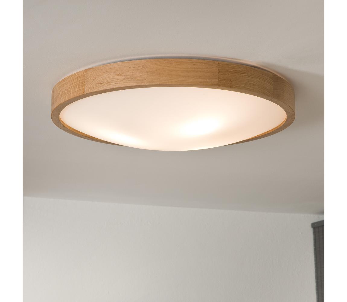 Brilagi LED RGBW stmievateľné stropné svietidlo CARVALHO SLIM 3xE27/15W/230V Wi-Fi dub pr. 47 BG0743+3xAI1798