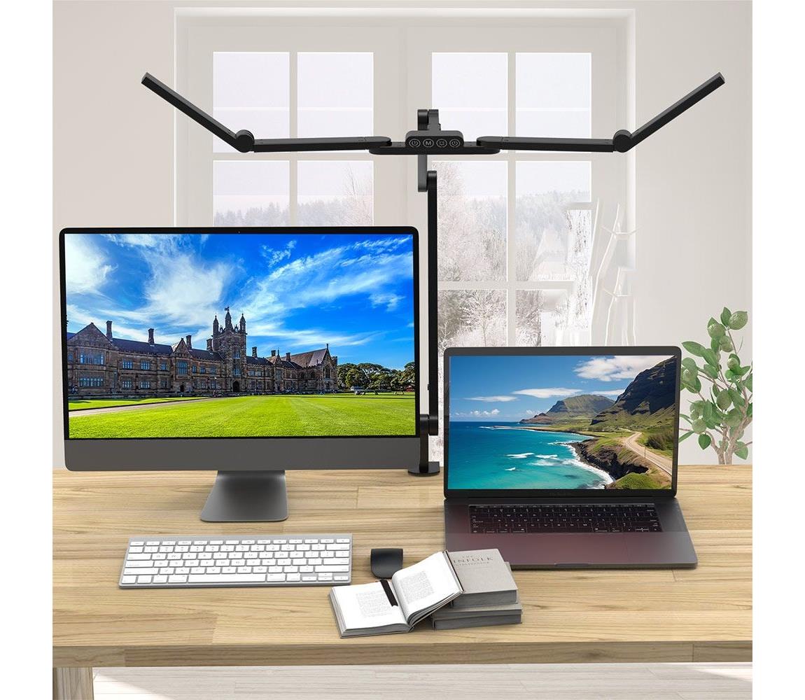 Brilagi LED Stmievateľná flexibilná stolná lampa VARIO LED/24W/230V 3000-6500K čierna