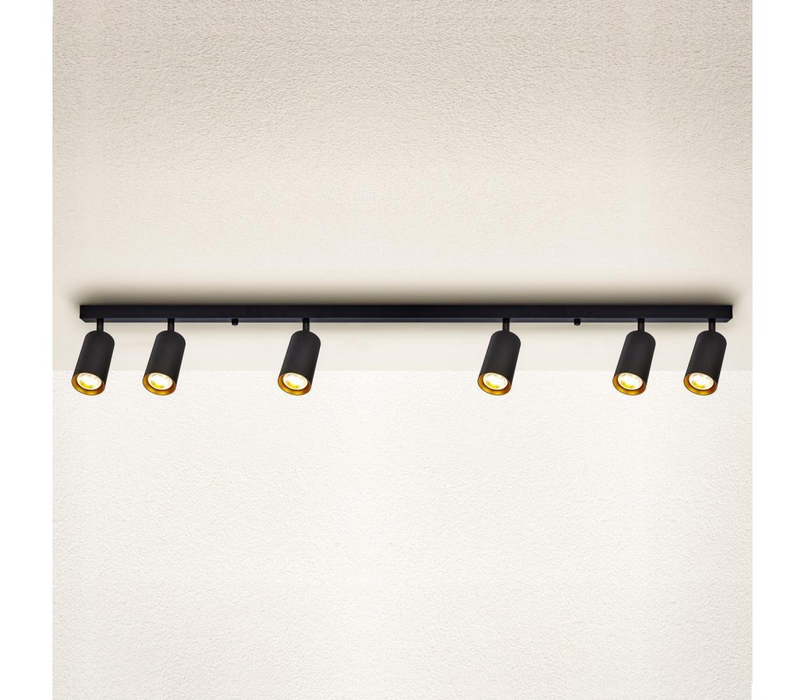 Brilagi LED Stmievateľné bodové svietidlo SELE 6xGU10/6,5W/230V čierna/zlatá