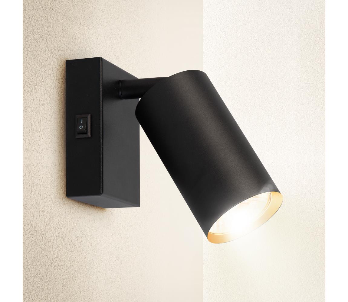 Brilagi LED stmievateľné nástenné bodové svietidlo SELE 1xGU10/6,5W/230V čierna/zlatá