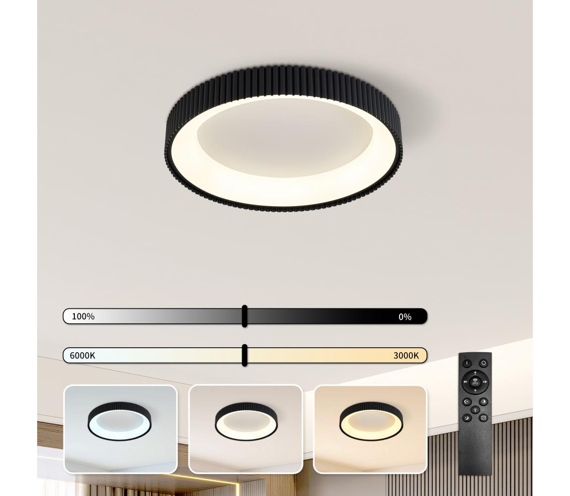 Brilagi LED stmievateľné stropné svietidlo FALCON MODERN LED/30W/230V 40 cm čierne +DO BRI499