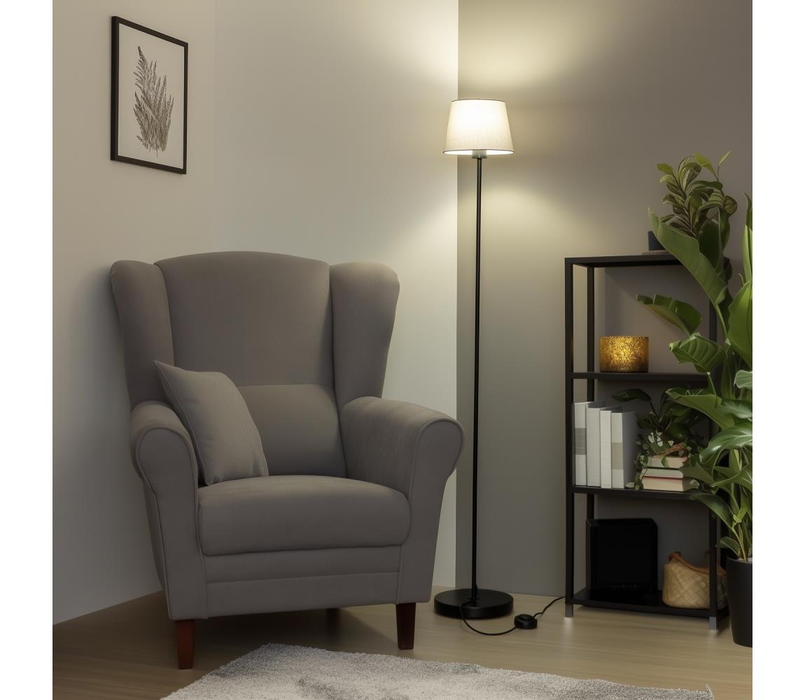 Brilagi LED stojacia lampa CERIA 1xE27/40W/230V pr. 20,5 cm sivá/čierna EG300181+EG781031