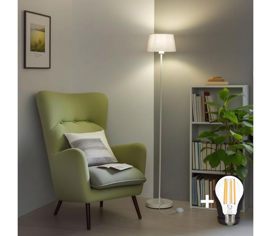 Brilagi LED stojacia lampa CERIA 1xE27/40W/230V pr. 30 cm biela EG300182+EG781035