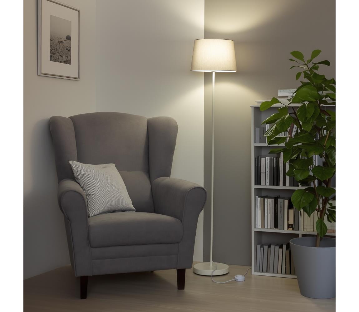 Brilagi LED stojacia lampa CERIA 1xE27/40W/230V pr. 30 cm sivá/biela EG300182+EG781036