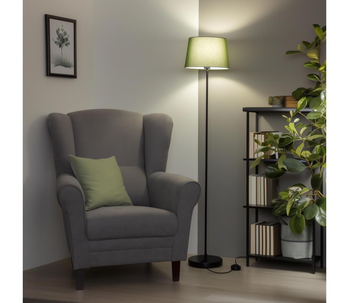 Brilagi LED Stojacia lampa CERIA 1xE27/40W/230V pr. 30 cm zelená/čierna EG300181+EG781039