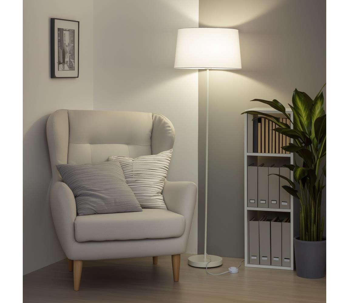 Brilagi LED Stojacia lampa CERIA 1xE27/40W/230V pr. 45 cm biela EG300182+EG781041