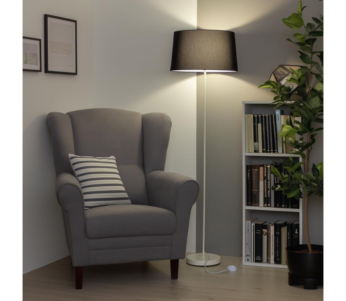 Brilagi LED stojacia lampa CERIA 1xE27/40W/230V pr. 45 cm čierna/biela EG300182+EG781044
