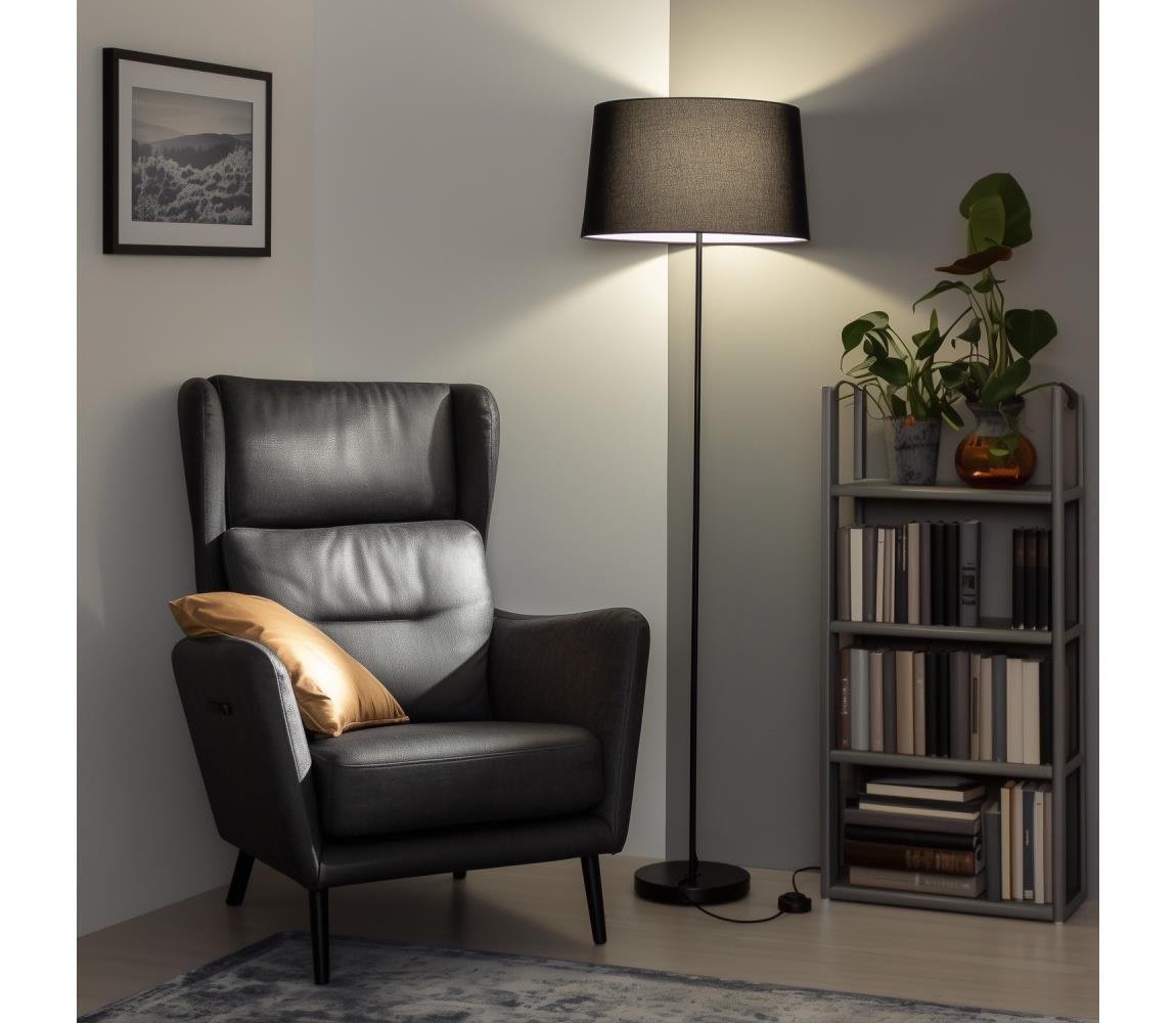 Brilagi LED stojacia lampa CERIA 1xE27/40W/230V pr. 45 cm čierna EG300181+EG781044