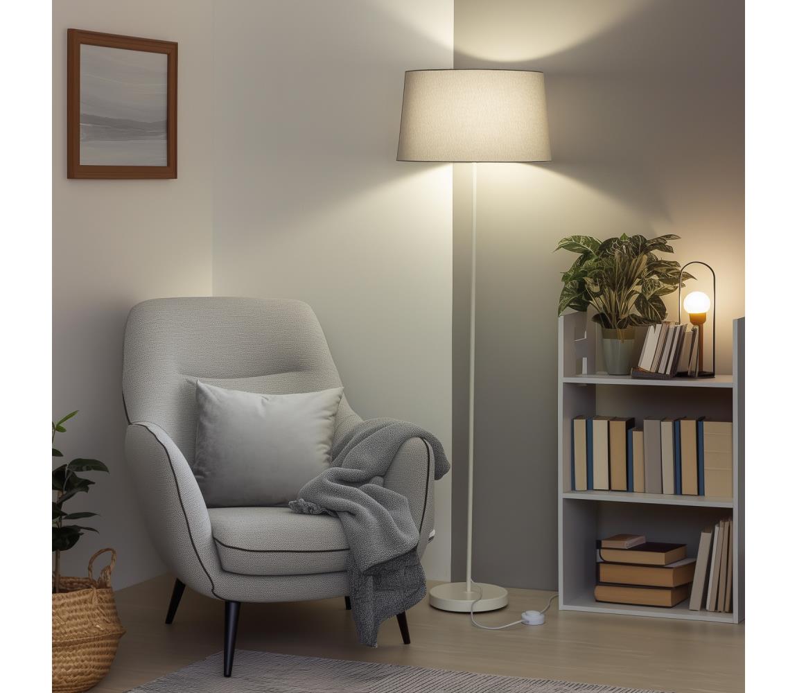 Brilagi LED stojacia lampa CERIA 1xE27/40W/230V pr. 45 cm šedá/biela EG300182+EG781042