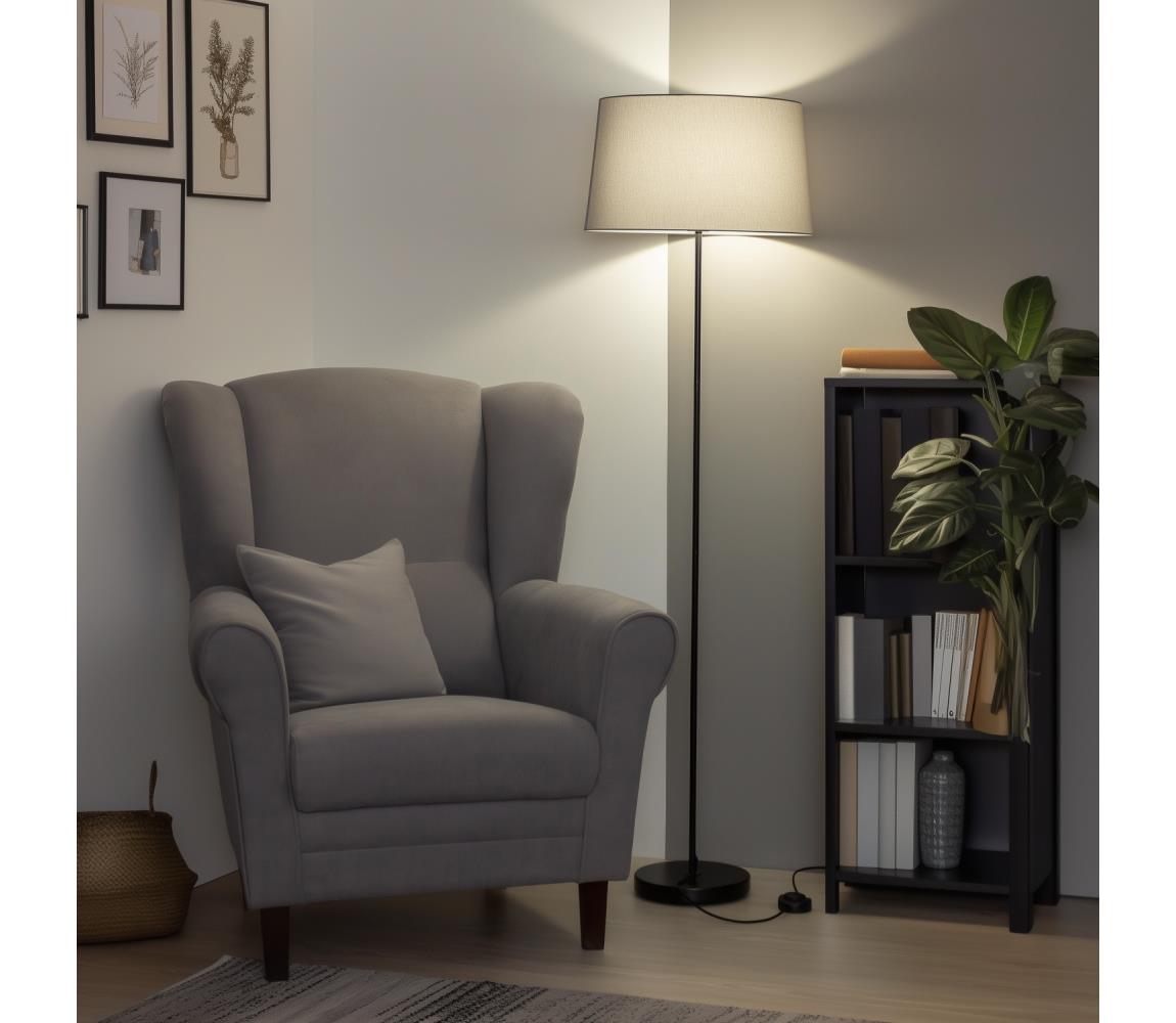 Brilagi LED stojacia lampa CERIA 1xE27/40W/230V pr. 45 cm sivá/čierna EG300181+EG781042