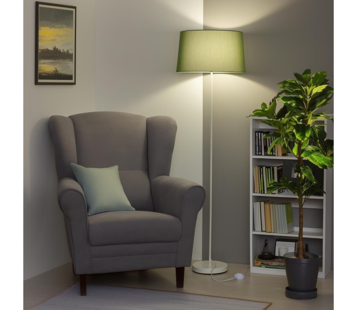 Brilagi LED stojacia lampa CERIA 1xE27/40W/230V pr. 45 cm zelená/biela EG300182+EG781045
