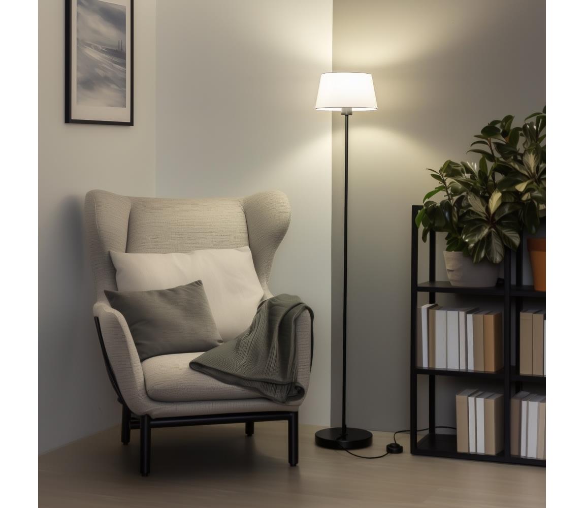 Brilagi LED stojacia lampa CERIA 1xE27/40W/230V priemer 25 cm biela/čierna EG300181+EG781032