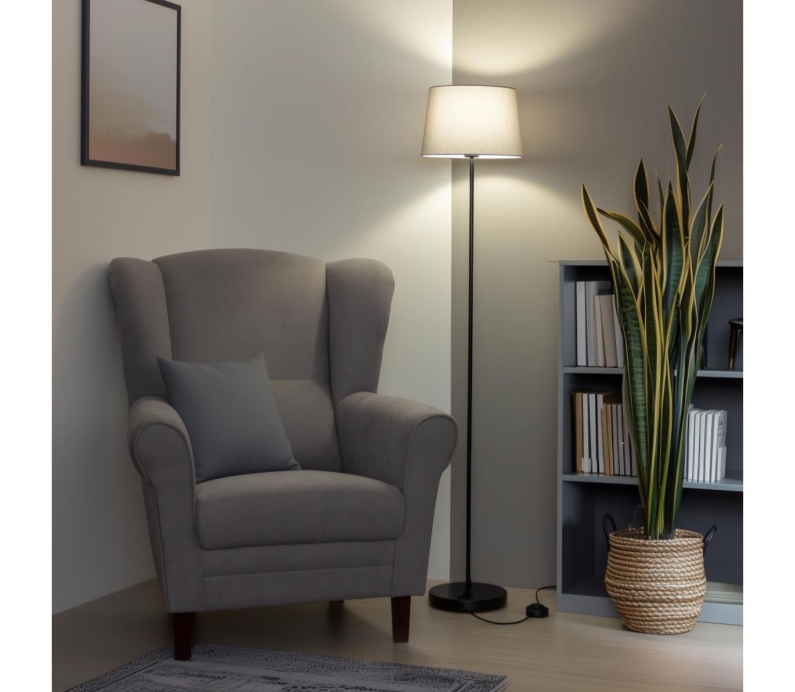 Brilagi LED stojacia lampa CERIA 1xE27/40W/230V priemer 30 cm šedá/čierna EG300181+EG781036