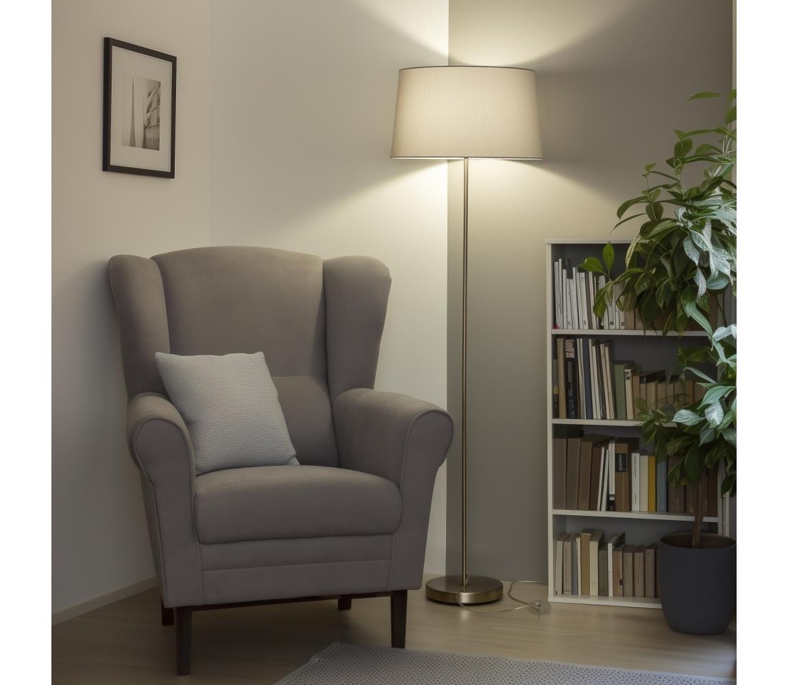 Brilagi LED stojacia lampa CERIA 1xE27/40W/230V priemer 45 cm šedá/matný chróm EG300183+EG781042