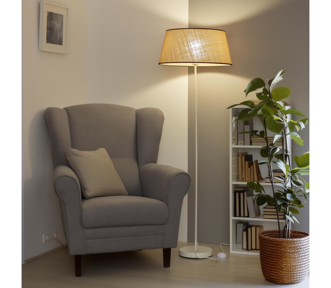 Brilagi LED stojacia lampa CERIA 1xE27/40W/230V priemer 50 cm béžová/biela EG300182+EG781084