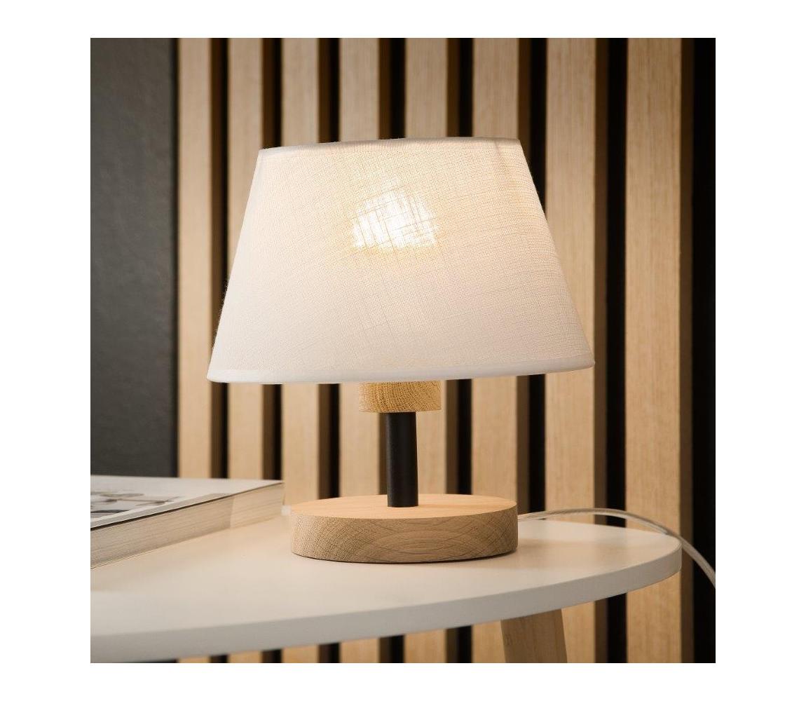 Brilagi LED Stolná lampa ANTHONY 1xE27/60W/230V dub/biela