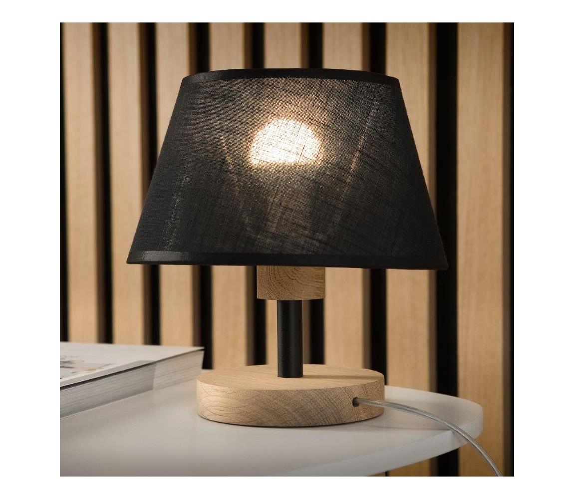 Brilagi LED Stolná lampa ANTHONY 1xE27/60W/230V dub/čierna