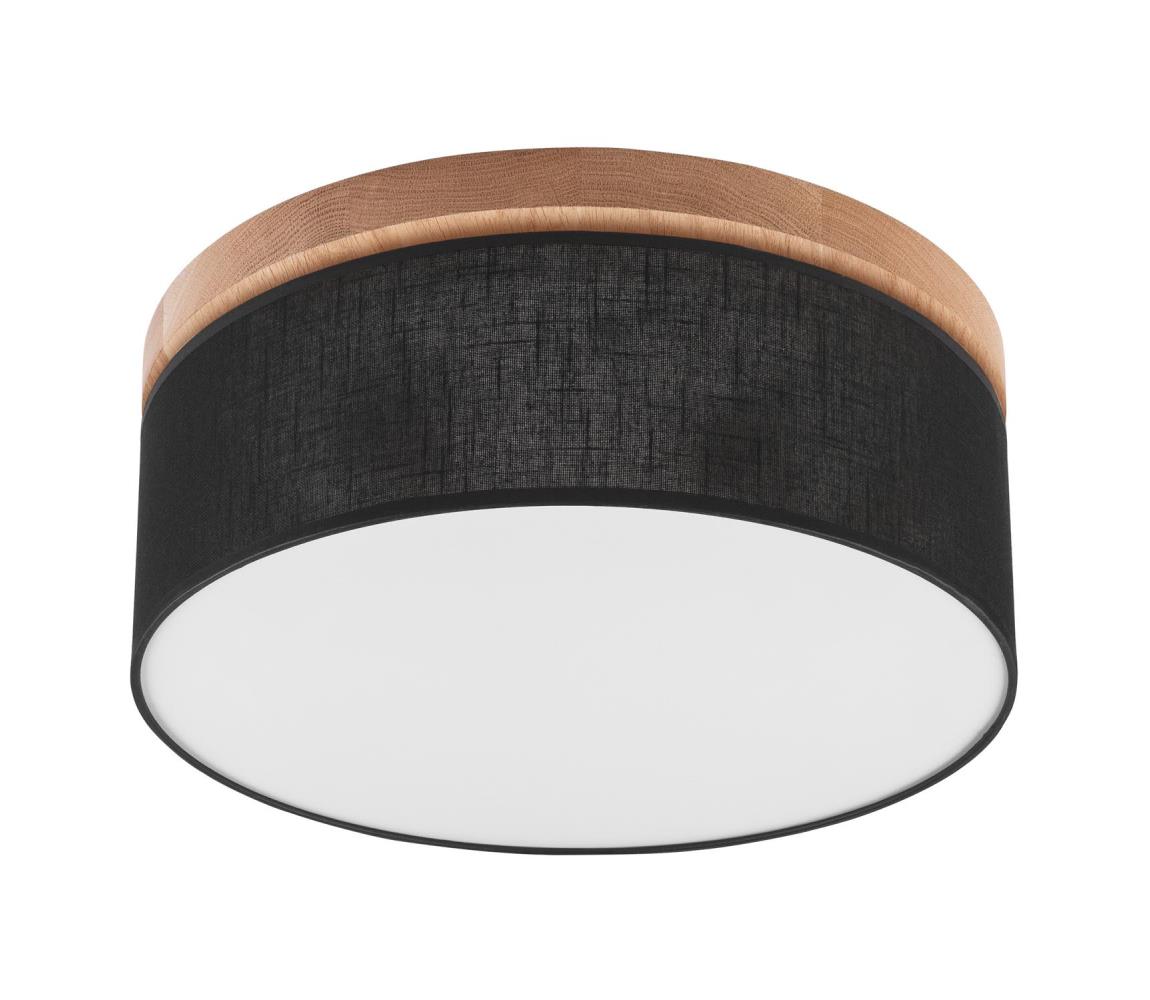 Brilagi LED Stropné svietidlo BELLADONNA 2xE27/15W/230V pr. 40 cm čierna/dub