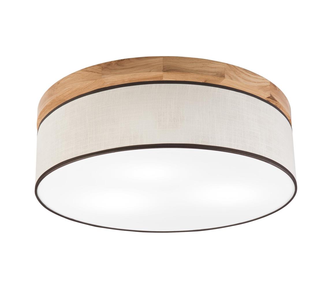 Brilagi LED Stropné svietidlo BELLADONNA 3xE27/15W/230V pr. 50 cm krémová/dub 8590828609872