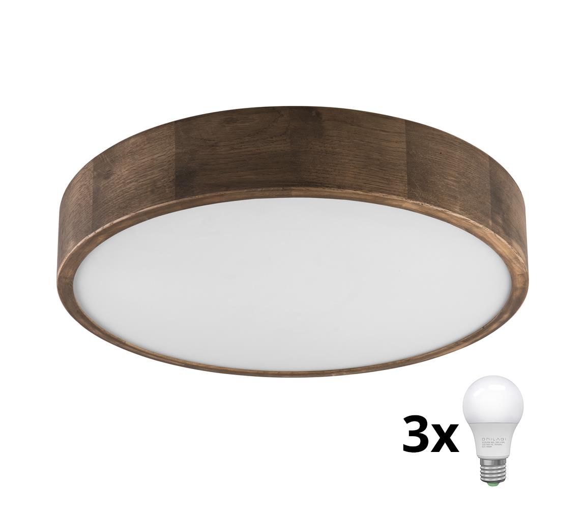 Brilagi LED Stropné svietidlo CARVALHO 3xE27/60W/230V dub orech pr. 47 cm